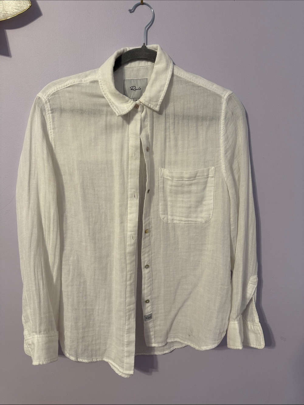 Rails White Button-Down Shirt